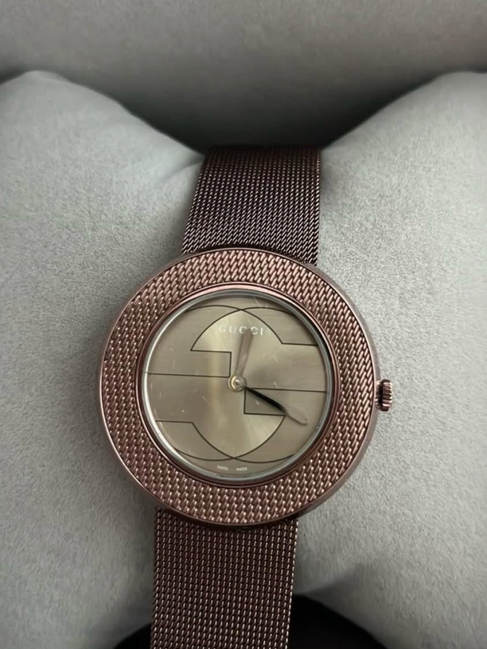Gucci Rose Gold Mesh Bracelet Watch